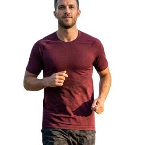 Lululemon Metal Vent Tech Short Sleeve Shirt 2.0 Men's Size M Deep Merlot